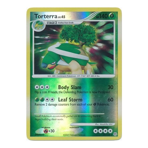Torterra 17/130 DP Base Set Reverse Holo Rare Pokemon Card NEAR MINT TCG