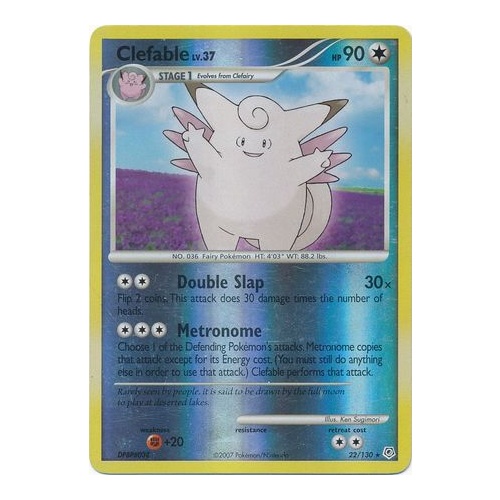 Clefable 22/130 DP Base Set Reverse Holo Rare Pokemon Card NEAR MINT TCG