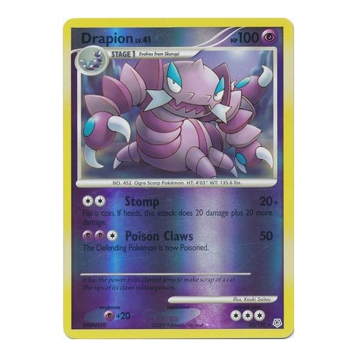 Drapion 23/130 DP Base Set Reverse Holo Rare Pokemon Card NEAR MINT TCG
