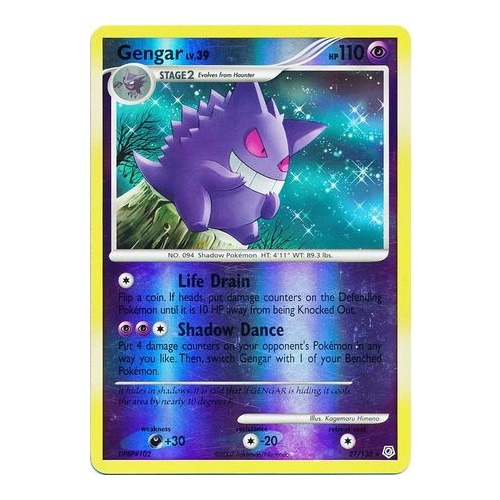 Gengar 27/130 DP Base Set Reverse Holo Rare Pokemon Card NEAR MINT TCG
