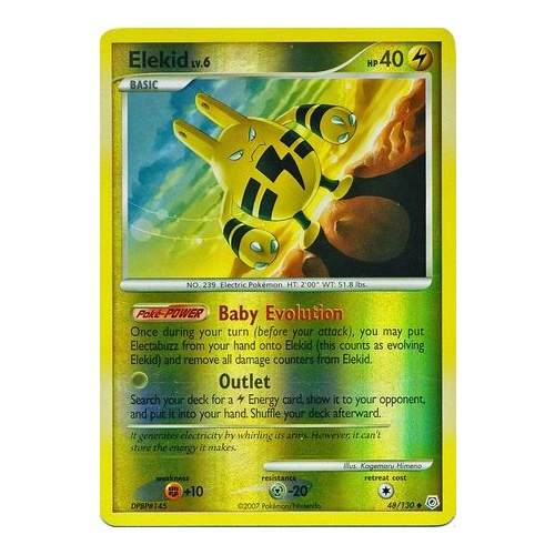 Elekid 48/130 DP Base Set Reverse Holo Uncommon Pokemon Card NEAR MINT TCG