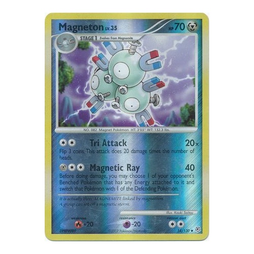 Magneton 54/130 DP Base Set Reverse Holo Uncommon Pokemon Card NEAR MINT TCG