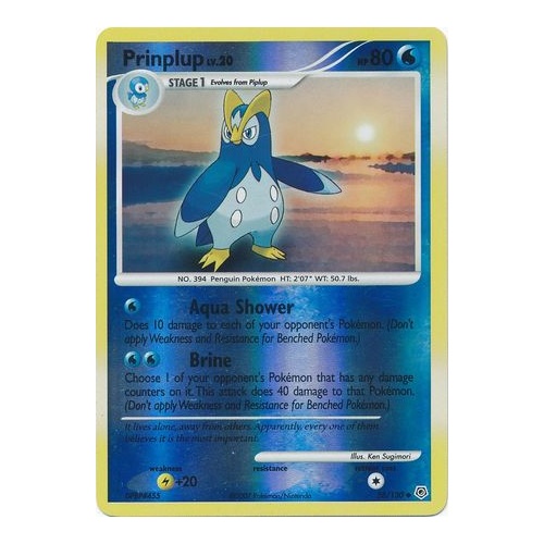 Prinplup 58/130 DP Base Set Reverse Holo Uncommon Pokemon Card NEAR MINT TCG