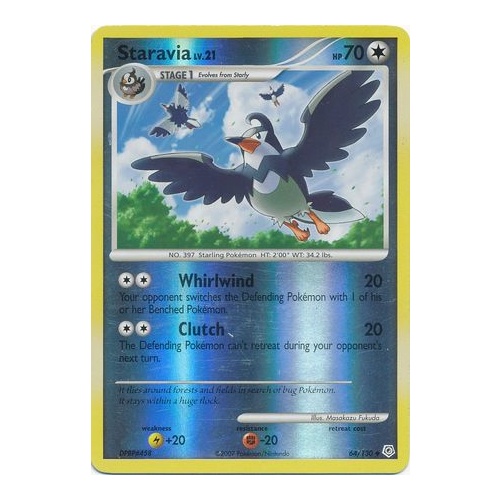 Staravia 64/130 DP Base Set Reverse Holo Uncommon Pokemon Card NEAR MINT TCG