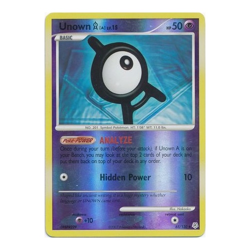 Unown A 65/130 DP Base Set Reverse Holo Uncommon Pokemon Card NEAR MINT TCG