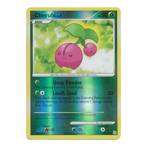 Cherubi 75/130 DP Base Set Reverse Holo Common Pokemon Card NEAR MINT TCG