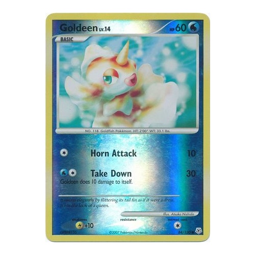 Goldeen 84/130 DP Base Set Reverse Holo Common Pokemon Card NEAR MINT TCG
