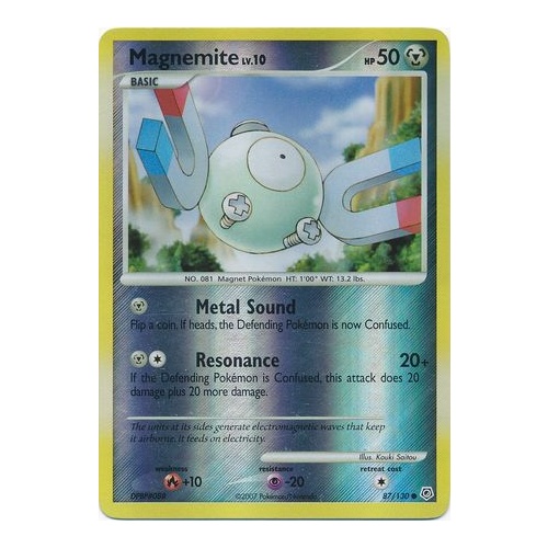 Magnemite 87/130 DP Base Set Reverse Holo Common Pokemon Card NEAR MINT TCG