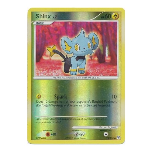 Shinx 98/130 DP Base Set Reverse Holo Common Pokemon Card NEAR MINT TCG