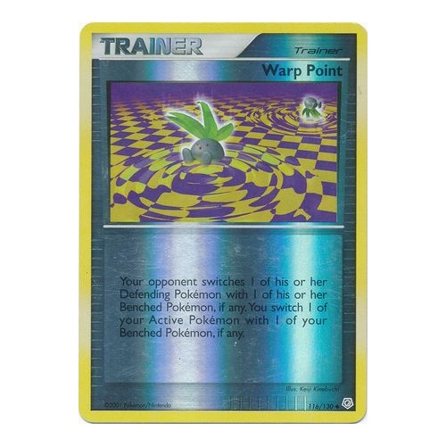 Warp Point 116/130 DP Base Set Reverse Holo Uncommon Trainer Pokemon Card NEAR MINT TCG