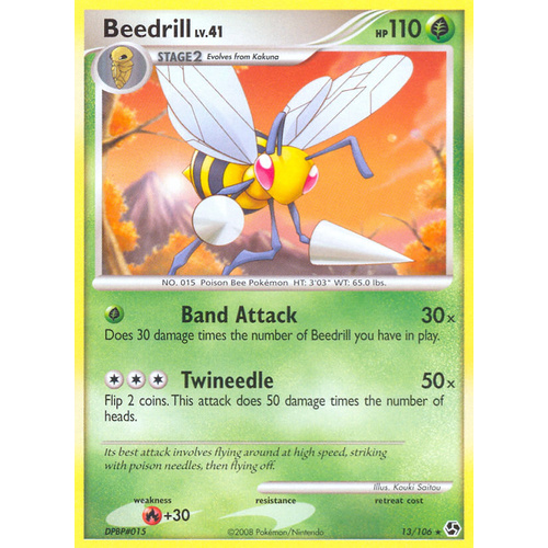 Beedrill 13/106 DP Great Encounters Rare Pokemon Card NEAR MINT TCG