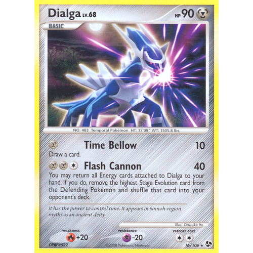 Dialga 16/106 DP Great Encounters Rare Pokemon Card NEAR MINT TCG