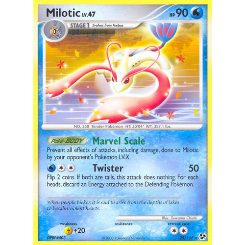 Milotic 25/106 DP Great Encounters Rare Pokemon Card NEAR MINT TCG
