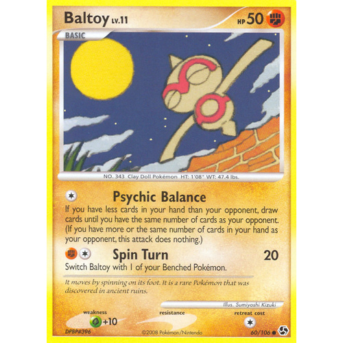 Baltoy 60/106 DP Great Encounters Common Pokemon Card NEAR MINT TCG