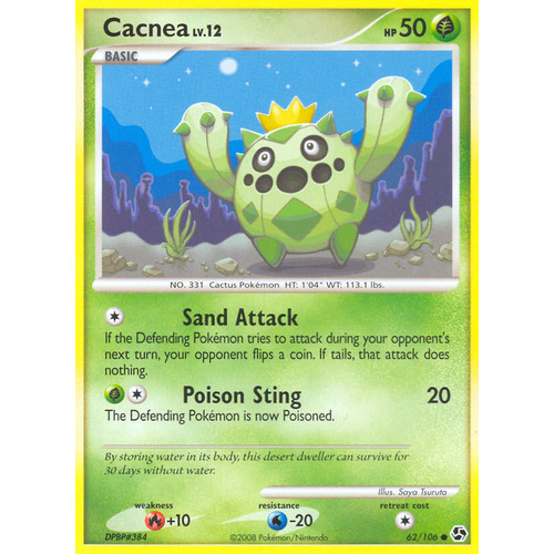Cacnea 62/106 DP Great Encounters Common Pokemon Card NEAR MINT TCG