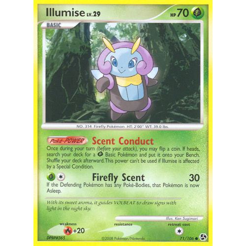 Illumise 71/106 DP Great Encounters Common Pokemon Card NEAR MINT TCG