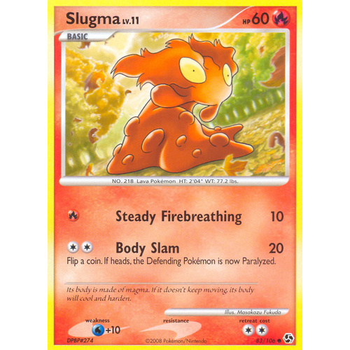 Slugma 83/106 DP Great Encounters Common Pokemon Card NEAR MINT TCG