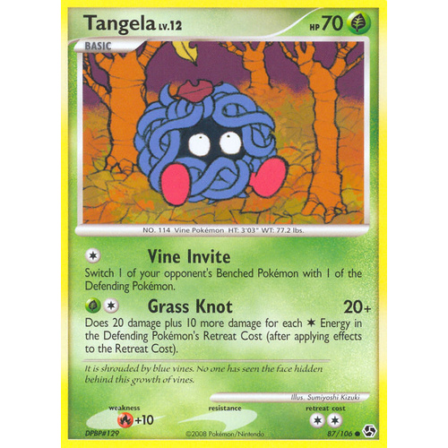 Tangela 87/106 DP Great Encounters Common Pokemon Card NEAR MINT TCG
