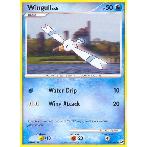 Wingull 95/106 DP Great Encounters Common Pokemon Card NEAR MINT TCG