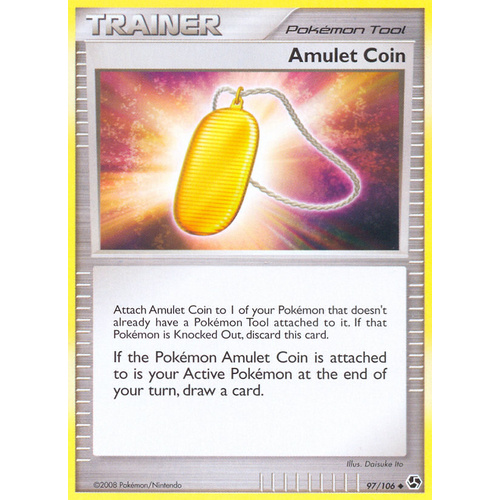 Amulet Coin 97/106 DP Great Encounters Uncommon Trainer Pokemon Card NEAR MINT TCG