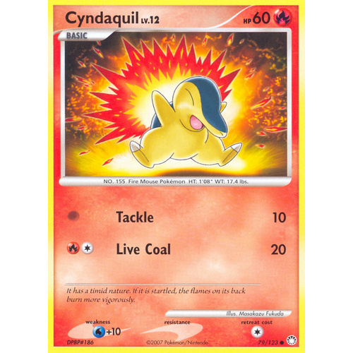 Cyndaquil 79/123 DP Mysterious Treasures Common Pokemon Card NEAR MINT TCG