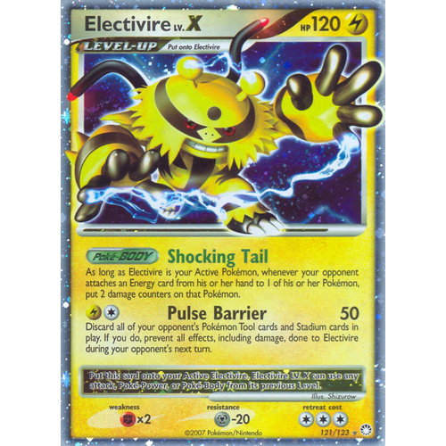 Electivire LV.X 121/123 DP Mysterious Treasures Holo Ultra Rare Pokemon Card NEAR MINT TCG