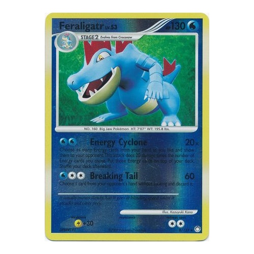 Feraligatr 8/123 DP Mysterious Treasures Reverse Holo Rare Pokemon Card NEAR MINT TCG