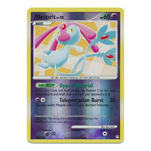 Mesprit 14/123 DP Mysterious Treasures Reverse Holo Rare Pokemon Card NEAR MINT TCG