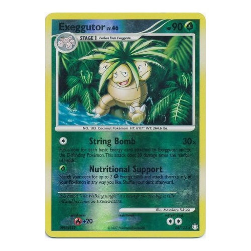 Exeggutor 24/123 DP Mysterious Treasures Reverse Holo Rare Pokemon Card NEAR MINT TCG