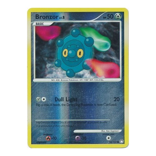 Bronzor 74/123 DP Mysterious Treasures Reverse Holo Common Pokemon Card NEAR MINT TCG