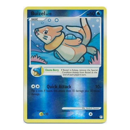 Buizel 75/123 DP Mysterious Treasures Reverse Holo Common Pokemon Card NEAR MINT TCG