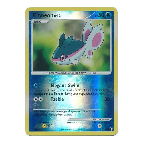 Finneon 83/123 DP Mysterious Treasures Reverse Holo Common Pokemon Card NEAR MINT TCG