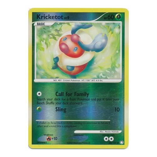 Kricketot 86/123 DP Mysterious Treasures Reverse Holo Common Pokemon Card NEAR MINT TCG