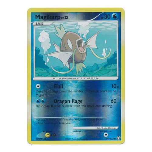 Magikarp 89/123 DP Mysterious Treasures Reverse Holo Common Pokemon Card NEAR MINT TCG