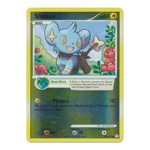 Shinx 98/123 DP Mysterious Treasures Reverse Holo Common Pokemon Card NEAR MINT TCG