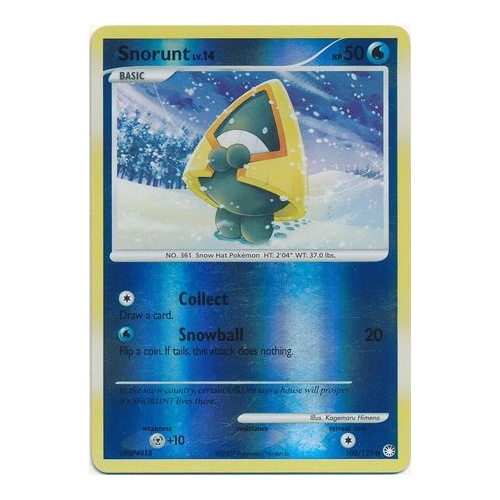 Snorunt 100/123 DP Mysterious Treasures Reverse Holo Common Pokemon Card NEAR MINT TCG