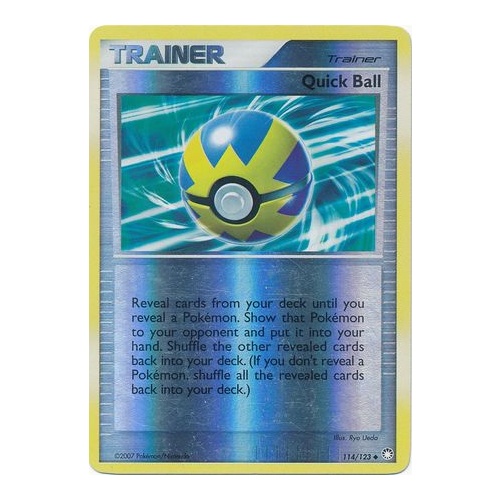 Quick Ball 114/123 DP Mysterious Treasures Reverse Holo Uncommon Trainer Pokemon Card NEAR MINT TCG