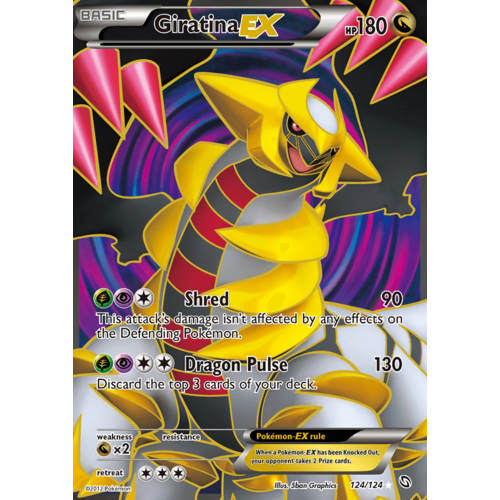 Giratina EX 124/124 BW Dragons Exalted Holo Ultra Rare Full Art Pokemon Card NEAR MINT TCG