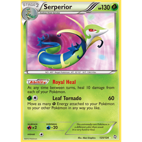 Serperior 125/124 BW Dragons Exalted Holo Secret Rare Pokemon Card NEAR MINT TCG