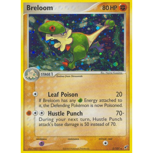 Breloom 3/107 EX Deoxys Holo Rare Pokemon Card NEAR MINT TCG