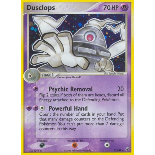 Dusclops 7/107 EX Deoxys Holo Rare Pokemon Card NEAR MINT TCG