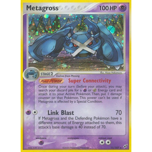 Metagross 11/107 EX Deoxys Holo Rare Pokemon Card NEAR MINT TCG