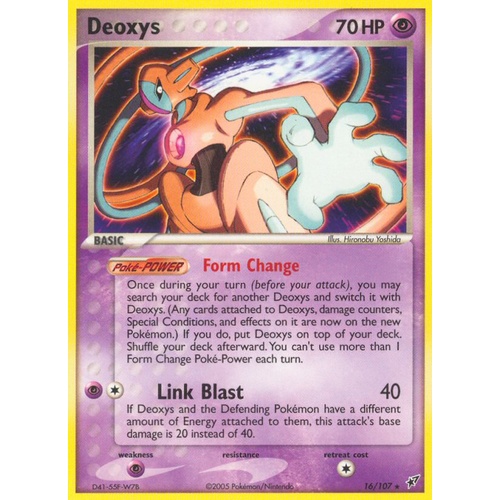 Deoxys 16/107 EX Deoxys Rare Pokemon Card NEAR MINT TCG