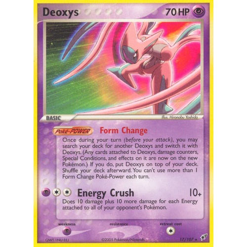 Deoxys 17/107 EX Deoxys Rare Pokemon Card NEAR MINT TCG