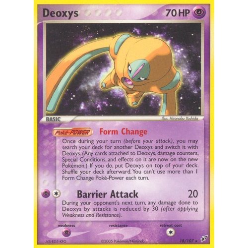 Deoxys 18/107 EX Deoxys Rare Pokemon Card NEAR MINT TCG
