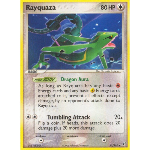 Rayquaza 22/107 EX Deoxys Rare Pokemon Card NEAR MINT TCG