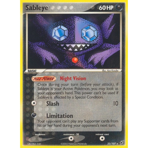 Sableye 23/107 EX Deoxys Rare Pokemon Card NEAR MINT TCG