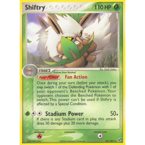 Shiftry 25/107 EX Deoxys Rare Pokemon Card NEAR MINT TCG