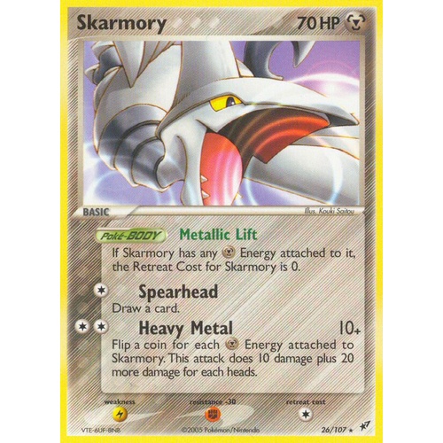 Skarmory 26/107 EX Deoxys Rare Pokemon Card NEAR MINT TCG