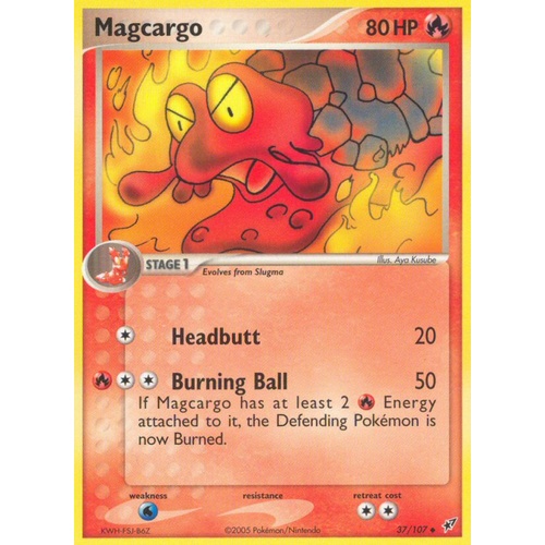 Magcargo 37/107 EX Deoxys Uncommon Pokemon Card NEAR MINT TCG